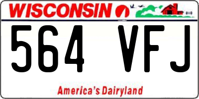 WI license plate 564VFJ