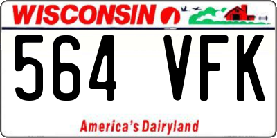 WI license plate 564VFK
