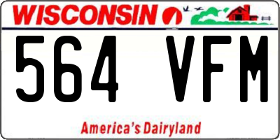 WI license plate 564VFM