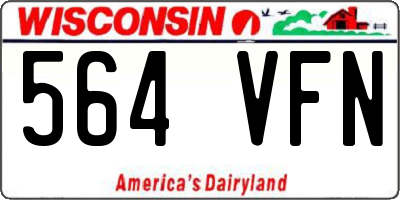 WI license plate 564VFN