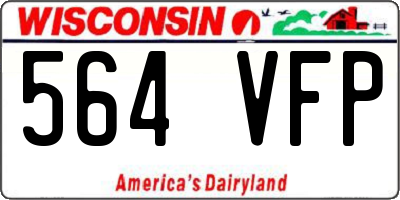 WI license plate 564VFP