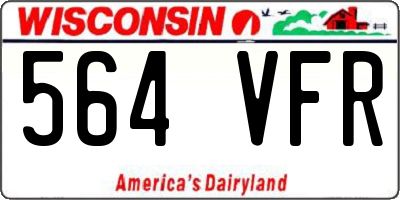 WI license plate 564VFR