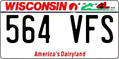 WI license plate 564VFS