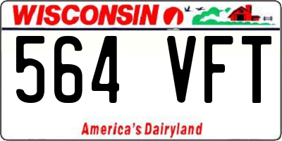 WI license plate 564VFT