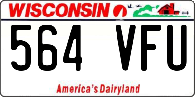 WI license plate 564VFU