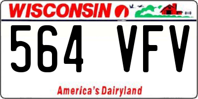WI license plate 564VFV