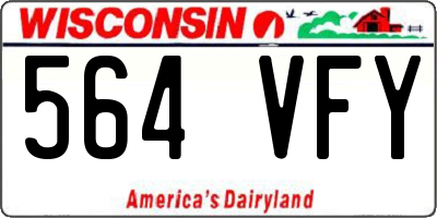 WI license plate 564VFY