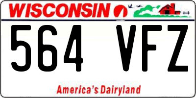 WI license plate 564VFZ