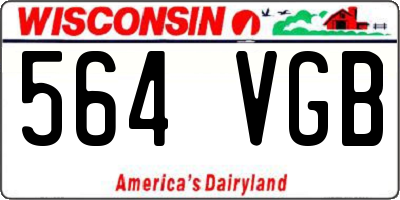 WI license plate 564VGB