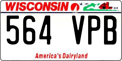 WI license plate 564VPB
