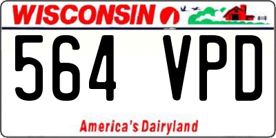 WI license plate 564VPD