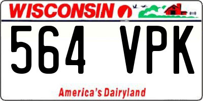WI license plate 564VPK
