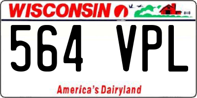 WI license plate 564VPL