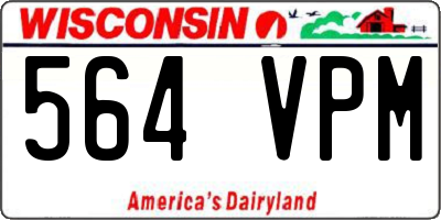 WI license plate 564VPM
