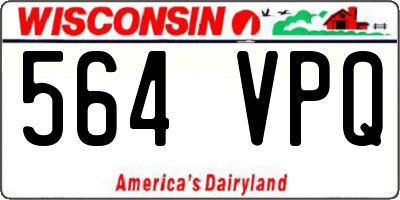 WI license plate 564VPQ