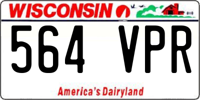 WI license plate 564VPR