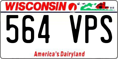 WI license plate 564VPS
