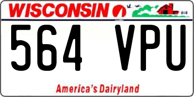 WI license plate 564VPU