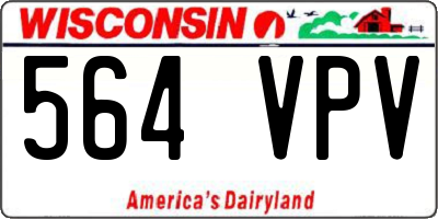 WI license plate 564VPV