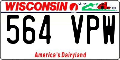 WI license plate 564VPW