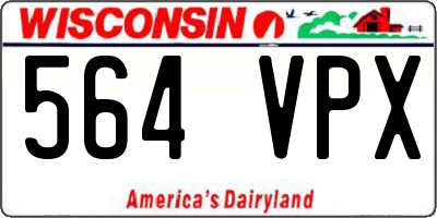 WI license plate 564VPX