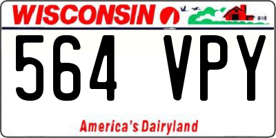 WI license plate 564VPY