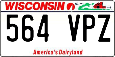 WI license plate 564VPZ
