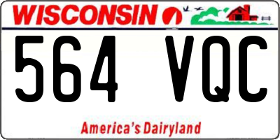 WI license plate 564VQC