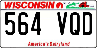 WI license plate 564VQD