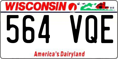 WI license plate 564VQE