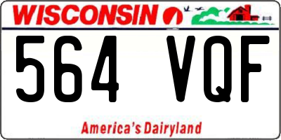 WI license plate 564VQF