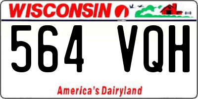 WI license plate 564VQH