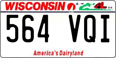 WI license plate 564VQI