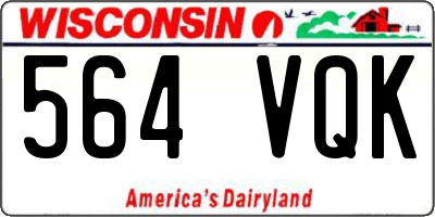 WI license plate 564VQK