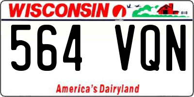 WI license plate 564VQN