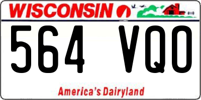 WI license plate 564VQO