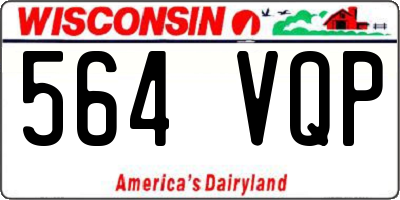 WI license plate 564VQP