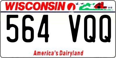 WI license plate 564VQQ