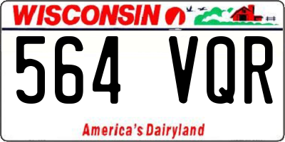 WI license plate 564VQR
