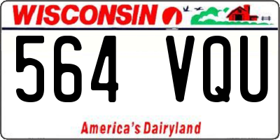 WI license plate 564VQU
