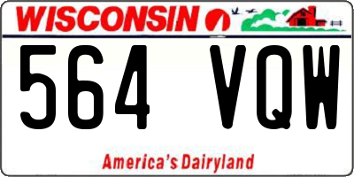WI license plate 564VQW