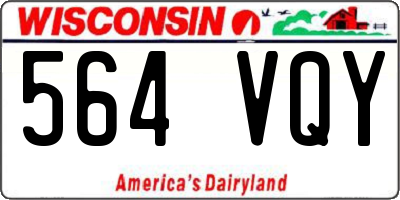 WI license plate 564VQY