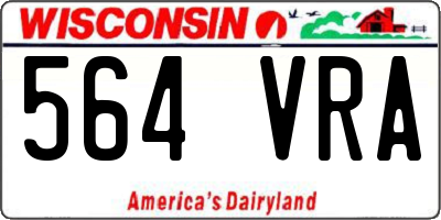 WI license plate 564VRA