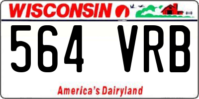 WI license plate 564VRB