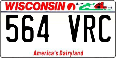 WI license plate 564VRC