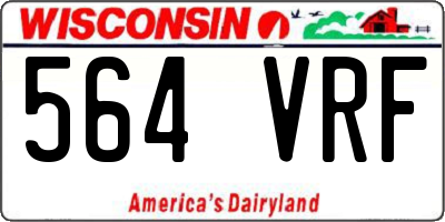 WI license plate 564VRF
