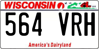 WI license plate 564VRH