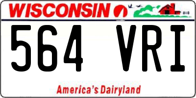 WI license plate 564VRI