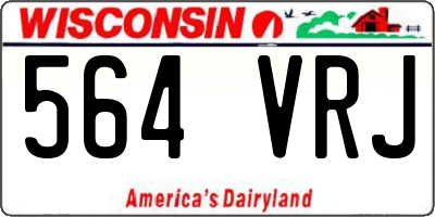 WI license plate 564VRJ
