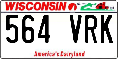 WI license plate 564VRK